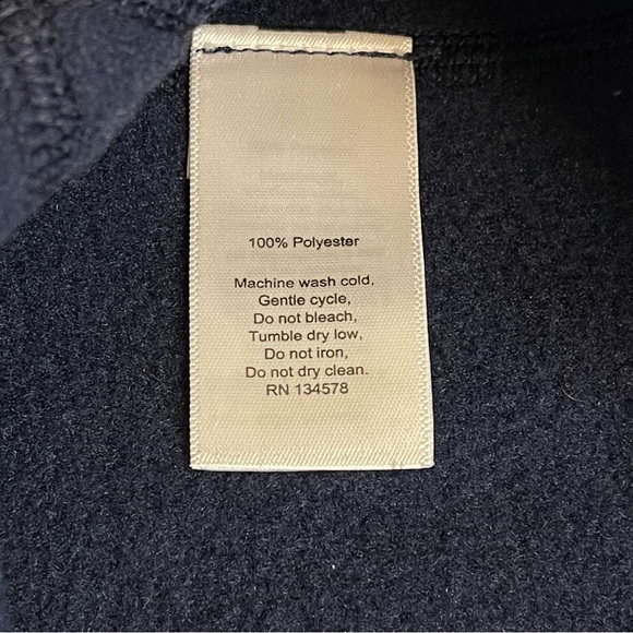 Vineyard Vines Womens Medium Fleece Navy Blue 1/4 Zip Pullover - Picture 11 of 14